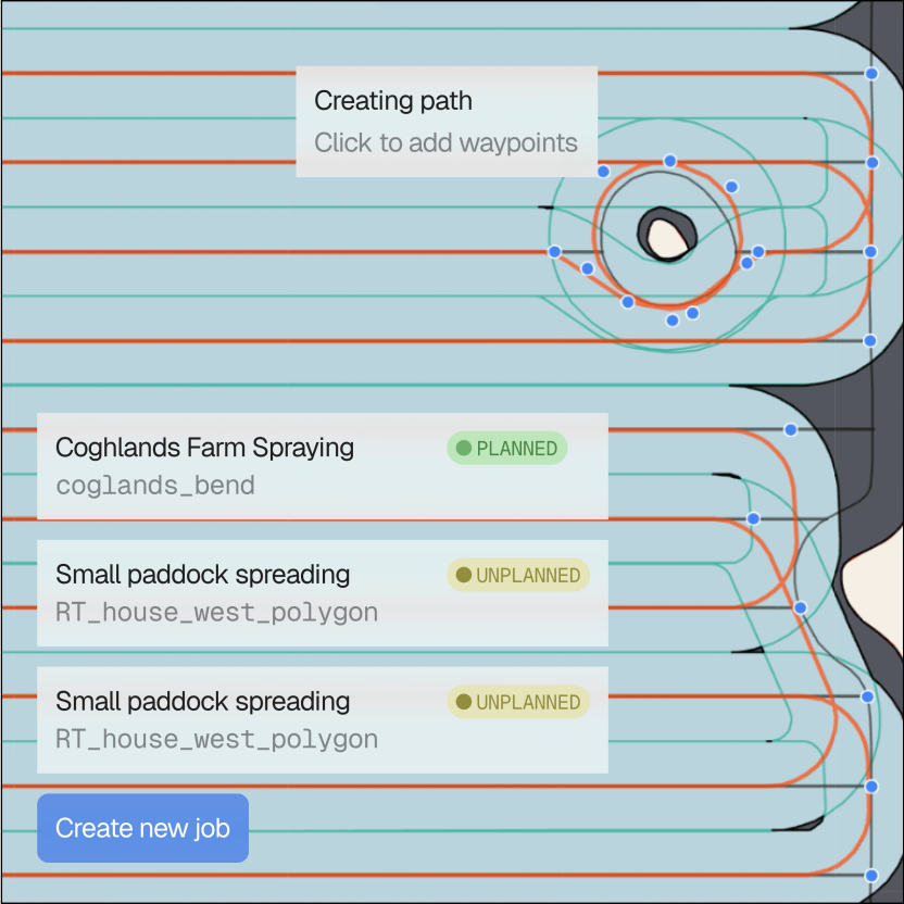Planning a job with an Ornata operator