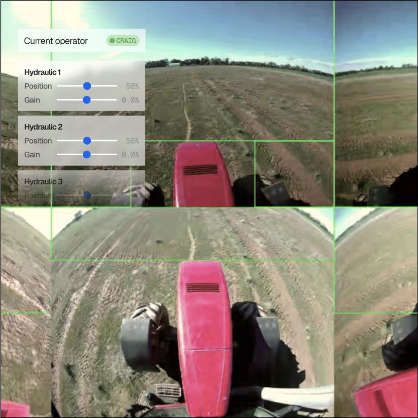 Tractor running autonomously while an operator monitors remotely